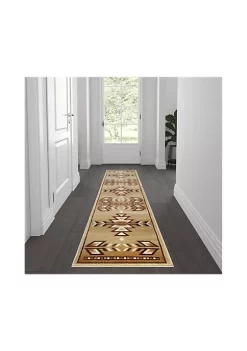 Best deal ❤️ Lodi Collection Southwestern 2' x 7' Brown Area Rug - Olefin Rug with Jute Backing for Hallway, Entryway, Bedroom, Living Room by Belnick 🧨