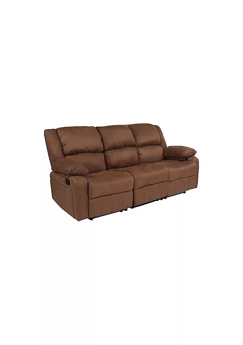 Cheapest π Harmony Series Chocolate Brown Microfiber Sofa with Two Built-In Recliners by Belnick π 2 Cheapest π Harmony Series Chocolate Brown Microfiber Sofa with Two Built-In Recliners by Belnick π - Image 2