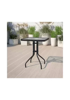 Brand new ✨ 23.5'' Square Tempered Glass Metal Table by Belnick ✨