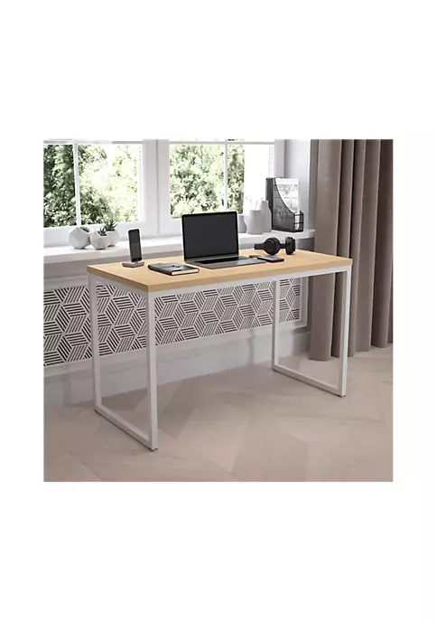 Hot Sale β Tiverton Industrial Modern Desk - Commercial Grade Office Computer Desk and Home Office Desk - 47" Long (Maple/White) by Belnick π― 2 Hot Sale β Tiverton Industrial Modern Desk - Commercial Grade Office Computer Desk and Home Office Desk - 47" Long (Maple/White) by Belnick π― - Image 2
