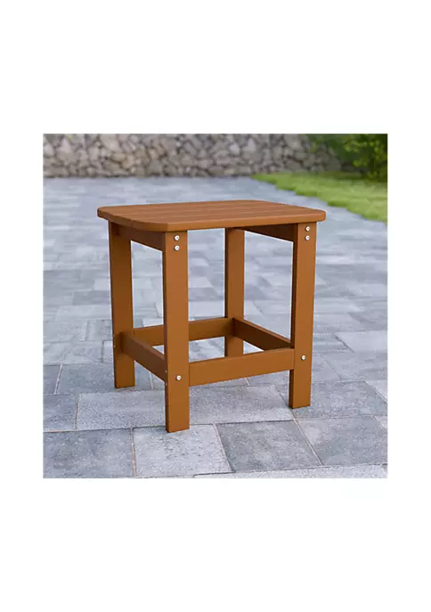 New π Charlestown All Weather Poly Resin Wood Adirondack Side Table in Teak by Belnick π 2 New π Charlestown All Weather Poly Resin Wood Adirondack Side Table in Teak by Belnick π - Image 2