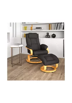 Budget 👍 Recliner and Ottoman with Swivel Maple Wood Base by Belnick 😍