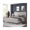 Budget 🥰 Addison Light Grey King Fabric Upholstered Platform Bed - Headboard with Rounded Edges - No Box Spring or Foundation Needed by Belnick 🎁