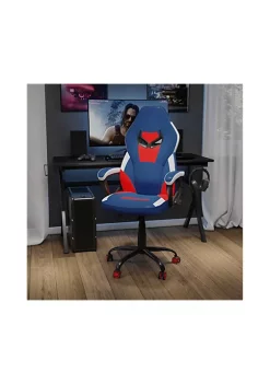 Best Pirce 🤩 Ergonomic PC Office Computer Chair - Adjustable Red & Blue Designer Gaming Chair - 360° Swivel - Red Dual Wheel Casters by Belnick 😉