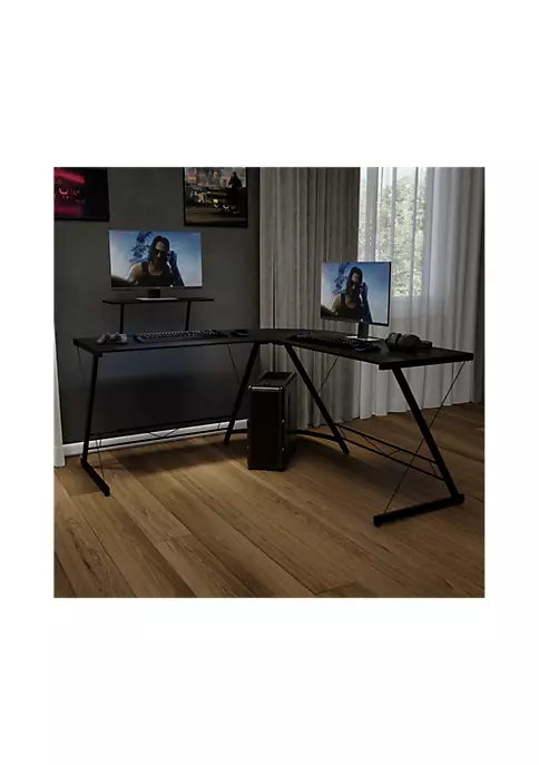 Best Pirce π L-Shaped Desk 71.5" Computer Corner Desk, Home Office Corner Desk, Gaming Desk, Space Saving, Easy to Assemble, Black/Black by Belnick β¨ 1 Best Pirce π L-Shaped Desk 71.5" Computer Corner Desk, Home Office Corner Desk, Gaming Desk, Space Saving, Easy to Assemble, Black/Black by Belnick β¨
