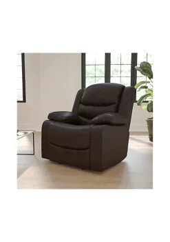 Deals β€οΈ Plush Brown LeatherSoft Lever Rocker Recliner with Padded Arms by Belnick π