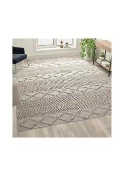 Best reviews of 🛒 8' x 10' White & Ivory Geometric Design Handwoven Area Rug - Wool/Polyester/Cotton Blend by Belnick 😉