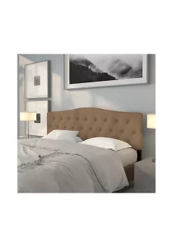 Deals π Cambridge Tufted Upholstered King Size Headboard in Dark Brown Fabric by Belnick β