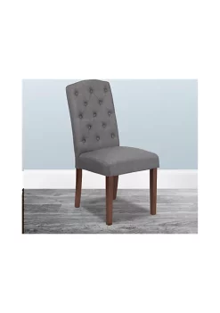Outlet ⭐ HERCULES Grove Park Series Gray Fabric Tufted Parsons Chair by Belnick 🔥