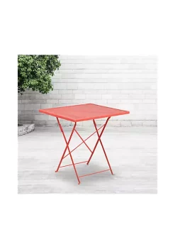 Best Sale 👏 Commercial Grade 28" Square Indoor Outdoor Steel Folding Patio Table by Belnick 😀 -Belnick Sales Shop Belk 402