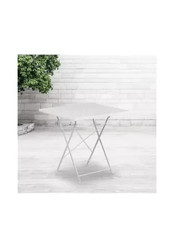 Best Sale 👏 Commercial Grade 28" Square Indoor Outdoor Steel Folding Patio Table by Belnick 😀 -Belnick Sales Shop Belk 403