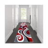 Coupon 🎁 Athos Collection Red Abstract Area Rug - Olefin Rug with Jute Backing - Hallway, Entryway, or Bedroom by Belnick 😀