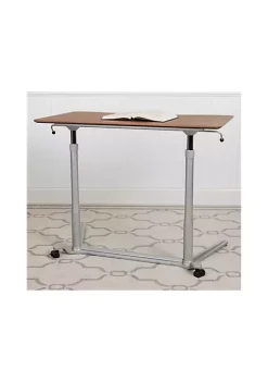 Flash Sale 😍 Sit-Down, Stand-Up Cherry Computer Ergonomic Desk with 37.375"W Top (Adjustable Range 29" - 40.75") by Belnick ⭐