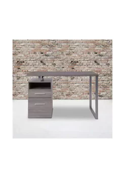 Top 10 ⌛ Harwood Wood Grain Finish Computer Desk with Drawers and Metal Frame by Belnick 💯