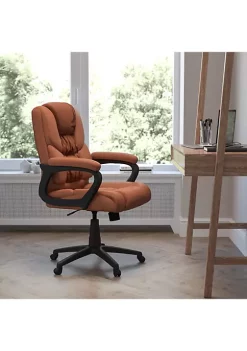 Top 10 β Flash Fundamentals Big & Tall 400 lb. Rated Brown LeatherSoft Swivel Office Chair with Padded Arms, BIFMA Certified by Belnick π