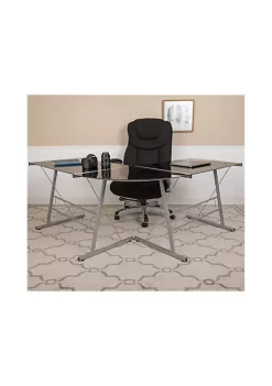 Outlet ✨ L-Shaped Desk 83.5" Computer Corner Desk, Gaming Corner Desk, Home Office Corner Desk, Gaming Desk, Easy to Assemble, Black by Belnick 🤩