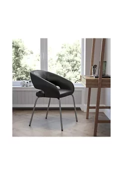 Best Pirce 🤩 Fusion Series Contemporary Black LeatherSoft Side Reception Chair by Belnick 😍