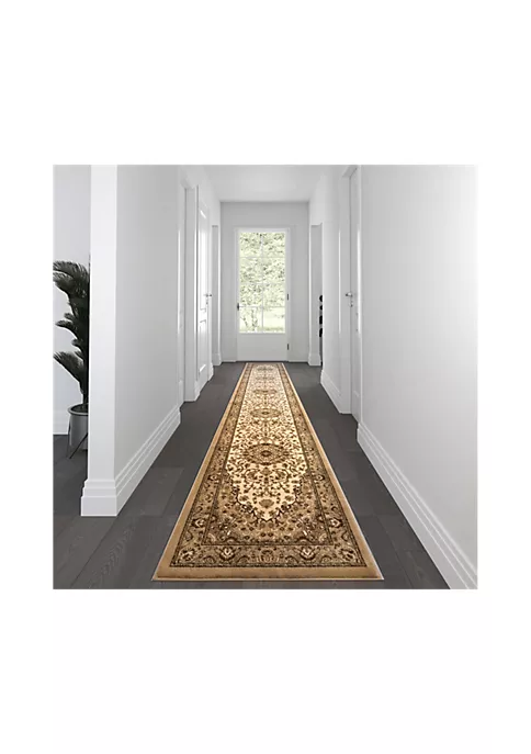 Best deal 𧨠Mersin Collection Persian Style Ivory Area Rug - Olefin Rug with Jute Backing - Hallway, Entryway, Bedroom, Living Room by Belnick ⨠2 Best deal 𧨠Mersin Collection Persian Style Ivory Area Rug - Olefin Rug with Jute Backing - Hallway, Entryway, Bedroom, Living Room by Belnick ⨠- Image 2
