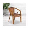 Flash Sale 🛒 Cadiz Series Burning Brown Rattan Restaurant Patio Chair by Belnick 🎉