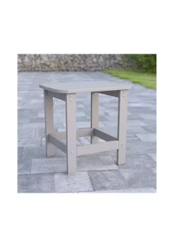 Best deal ๐ Charlestown All Weather Poly Resin Wood Adirondack Side Table in Gray by Belnick ๐งจ
