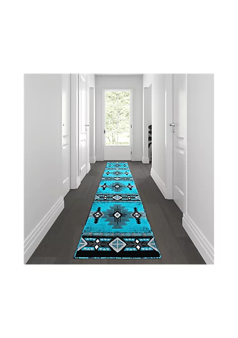 Best reviews of β Mohave Collection 2' x 11' Turquoise Traditional Southwestern Style Area Rug - Olefin Fibers with Jute Backing by Belnick π 3 Best reviews of β Mohave Collection 2' x 11' Turquoise Traditional Southwestern Style Area Rug - Olefin Fibers with Jute Backing by Belnick π - Image 3