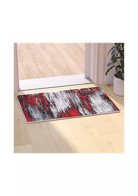 Best Pirce π Rylan Collection 2' x 3' Red Abstract Scraped Area Rug - Olefin Rug with Jute Backing - Living Room, Bedroom, & Entryway by Belnick π 1 Best Pirce π Rylan Collection 2' x 3' Red Abstract Scraped Area Rug - Olefin Rug with Jute Backing - Living Room, Bedroom, & Entryway by Belnick π
