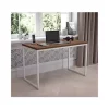 Promo 😍 Tiverton Industrial Modern Desk - Commercial Grade Office Computer Desk and Home Office Desk - 47" Long (Walnut/White) by Belnick 🔔
