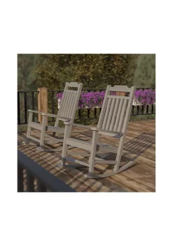 Best Sale ๐ Set of 2 Winston All Weather Rocking Chair in Gray Faux Wood by Belnick ๐