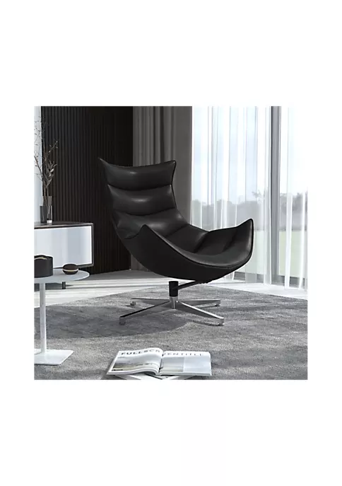 Cheapest π Black LeatherSoft Swivel Cocoon Chair by Belnick π 1 Cheapest π Black LeatherSoft Swivel Cocoon Chair by Belnick π