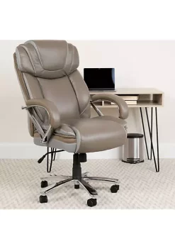 Best Pirce 😉 HERCULES Series Big & Tall 500 lb. Rated Taupe LeatherSoft Executive Swivel Ergonomic Office Chair with Extra Wide Seat by Belnick 🌟