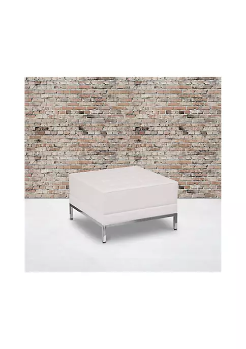 Cheapest ❤️ HERCULES Imagination Series Melrose White LeatherSoft Ottoman by Belnick 🥰 1 Cheapest ❤️ HERCULES Imagination Series Melrose White LeatherSoft Ottoman by Belnick 🥰