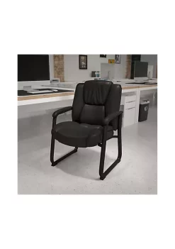 Budget ⌛ Reception Chairs | Black LeatherSoft Side Chairs for Reception and Office by Belnick 😍