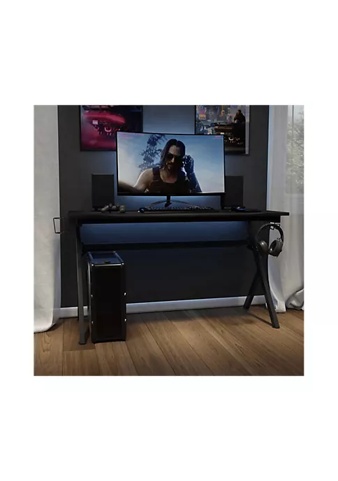 Best Sale βοΈ 55" x 24" Extra Large Gaming Desk with Headphone Hook and Cup Holder - Free Mouse Pad by Belnick π₯ 1 Best Sale βοΈ 55" x 24" Extra Large Gaming Desk with Headphone Hook and Cup Holder - Free Mouse Pad by Belnick π₯