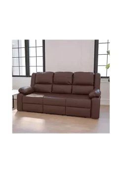 Brand new 💯 Harmony Series Brown LeatherSoft Sofa with Two Built-In Recliners by Belnick 🤩 -Belnick Sales Shop Belk 73