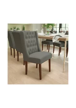Budget 🧨 HERCULES Preston Series Gray Fabric Tufted Parsons Chair by Belnick 🎉