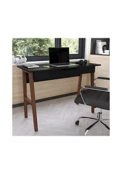 Discount π Home Office Writing Computer Desk with Drawer - Table Desk for Writing and Work, Black/Walnut by Belnick β€οΈ