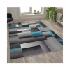 Coupon 🎉 Elio Collection 6' x 9' Turquoise Color Blocked Area Rug - Olefin Rug with Jute Backing - Entryway, Living Room, or Bedroom by Belnick 🤩