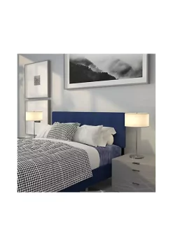 Budget π Bedford Tufted Upholstered Queen Size Headboard in Navy Fabric by Belnick π