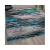 Top 10 🔥 Rylan Collection Turquoise Abstract Area Rug-Olefin Rug with Jute Backing for Hallway, Entryway, Bedroom, Living Room by Belnick ⌛