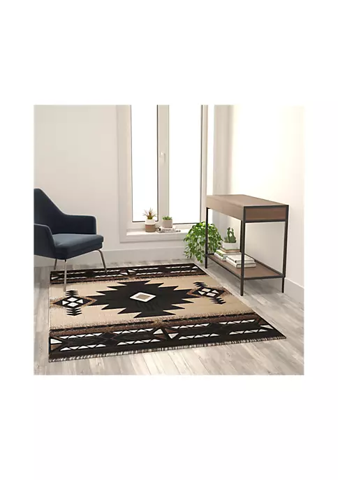 Outlet π Mohave Collection 5' x 7' Brown Traditional Southwestern Style Area Rug - Olefin Fibers with Jute Backing by Belnick β¨ 1 Outlet π Mohave Collection 5' x 7' Brown Traditional Southwestern Style Area Rug - Olefin Fibers with Jute Backing by Belnick β¨