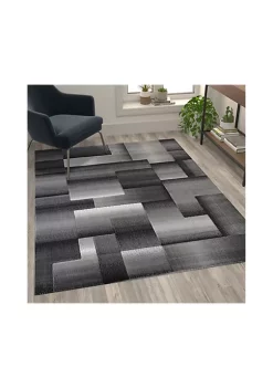 Top 10 ⭐ Elio Collection 5' x 7' Gray Color Blocked Area Rug - Olefin Rug with Jute Backing - Entryway, Living Room, or Bedroom by Belnick 💯