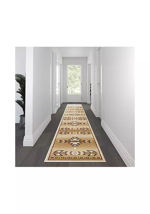 Cheapest π₯° Lodi Collection Southwestern 3' x 16' Brown Area Rug - Olefin Rug with Jute Backing for Hallway, Entryway, Bedroom, Living Room by Belnick π 2 Cheapest π₯° Lodi Collection Southwestern 3' x 16' Brown Area Rug - Olefin Rug with Jute Backing for Hallway, Entryway, Bedroom, Living Room by Belnick π - Image 2