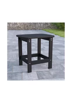 Cheap 😍 Charlestown All Weather Poly Resin Wood Adirondack Side Table in Black by Belnick 🥰