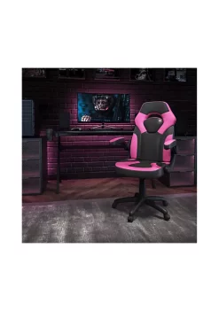 Outlet ๐ X10 Gaming Chair Racing Office Ergonomic Computer PC Adjustable Swivel Chair with Flip-up Arms, Pink/Black LeatherSoft by Belnick ๐