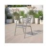 Outlet 🌟 Silver Metal Restaurant Stack Chair with Aluminum Slats by Belnick 😍