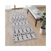Flash Sale 🔥 Geometric Bohemian Low Pile Rug - 2'x6' - Ivory/Black by Belnick 😀