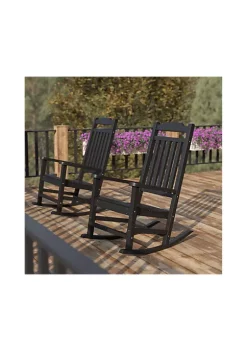 Best Pirce π€© Set of 2 Winston All Weather Rocking Chair in Black Faux Wood by Belnick π