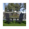 Budget 🌟 Set of 2 Sawyer Modern All Weather Poly Resin Wood Adirondack Chairs in Black by Belnick 🎉