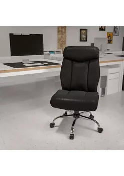 Flash Sale 🔥 HERCULES Series Big & Tall 400 lb. Rated Black LeatherSoft Executive Ergonomic Office Chair with Full Headrest by Belnick 🌟
