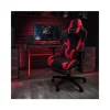 Deals 🌟 Gaming Desk and Footrest Reclining Gaming Chair Set with Cup Holder and Headphone Hook by Belnick ❤️